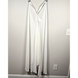 India Boutique White Flowy Eqyptian Toga Maxi Dress Womens One‎ Size NEW
